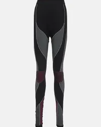 Balmain Leggings sportivi con logo Nero