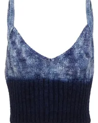 Altuzarra Top cropped Sim tie-dye in seta Blu