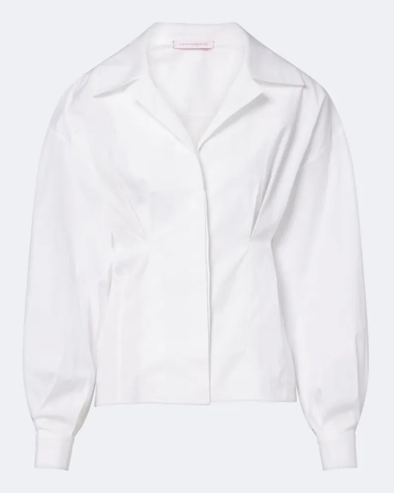 Carolina Herrera New York Camicia in popeline di misto cotone Bianco