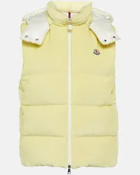 Moncler Piumino senza maniche Agelao in velluto a coste Giallo