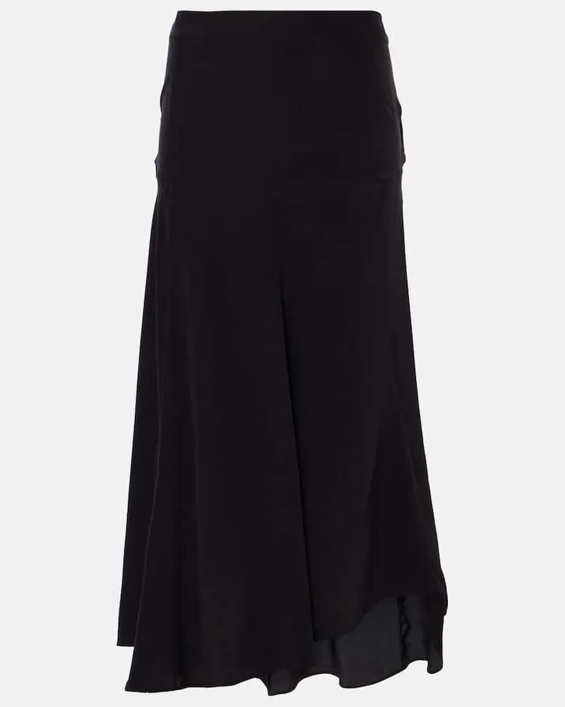 Isabel Marant Gonna midi Hortensia in crÃªpe de chine Nero