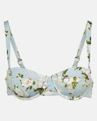 Erdem Top bikini Chun con stampa Verde