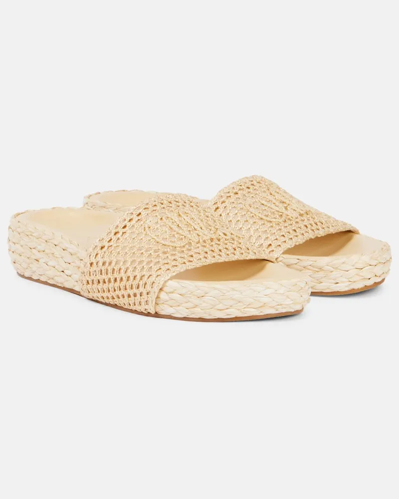 Chloé ChloÃ© Sandali Isla effetto rafia Beige