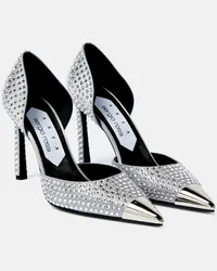 Area Pumps Dagger in pelle metallizzata Argento