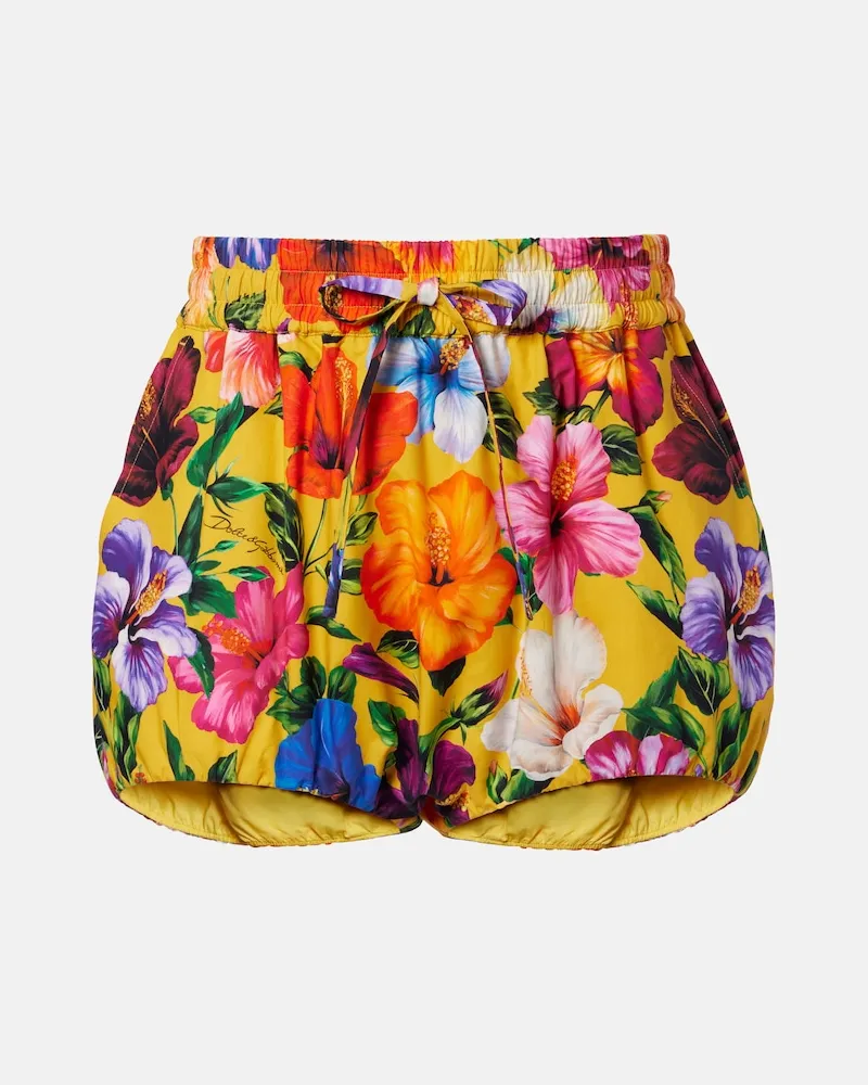 Dolce & Gabbana Shorts in cotone con stampa floreale Multicolore