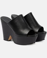 Victoria Beckham Mules in pelle con plateau Nero