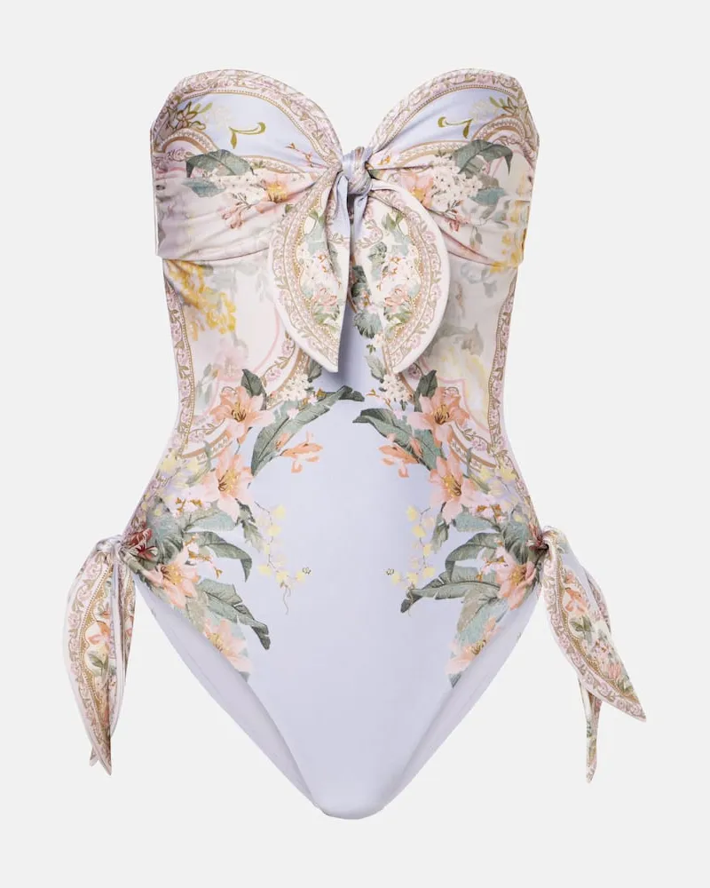 Zimmermann Costume intero Wylie con stampa floreale Viola