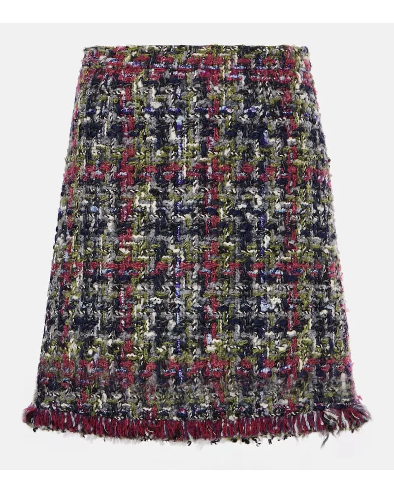 Etro Minigonna in tweed di misto lana Multicolore