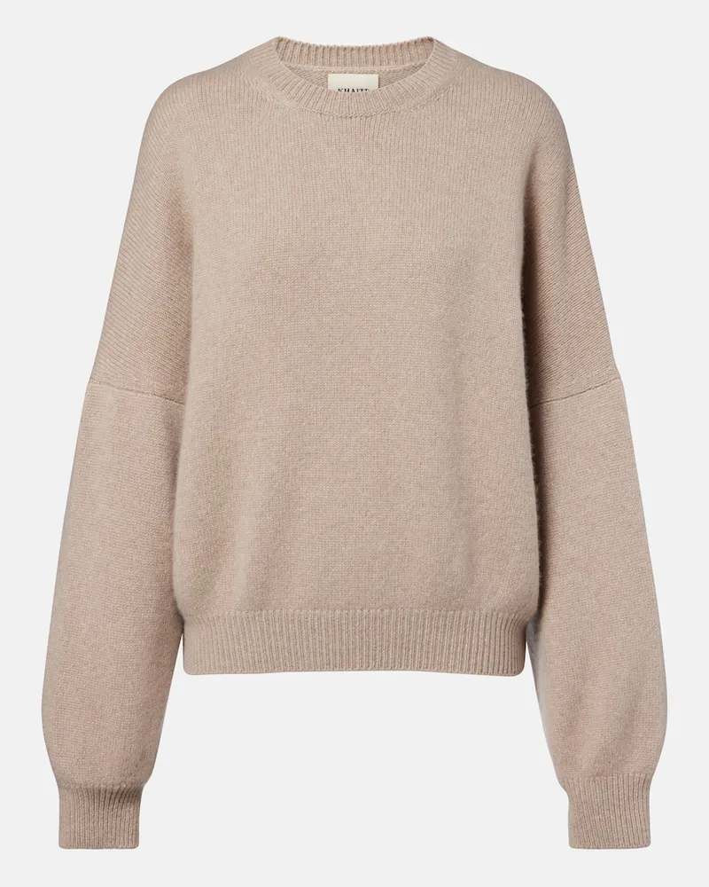 KHAITE Pullover Margaux in cashmere Beige