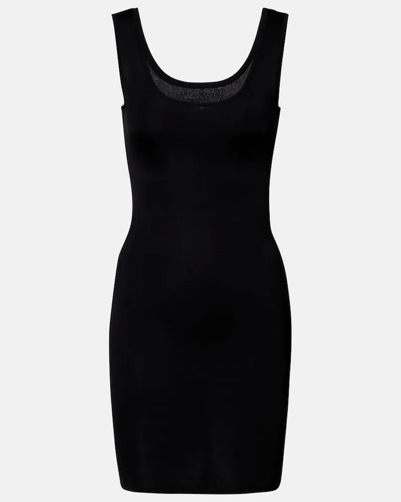 Saint Laurent Abito corto in jersey Nero