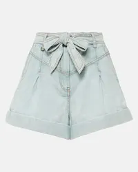 Zimmermann Shorts di jeans a vita alta Blu