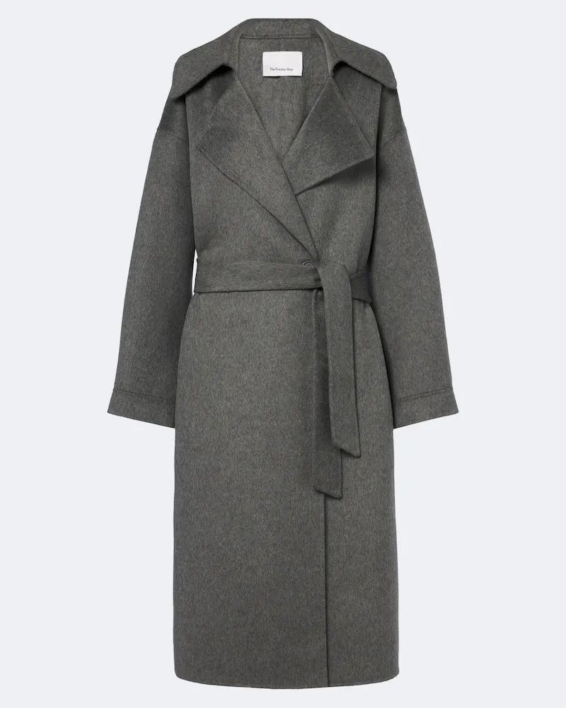 FRANKIE Shop Cappotto Issen a portafoglio in misto lana Grigio