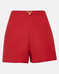 Valentino Garavani Shorts in Crêpe Couture a vita alta Rosso