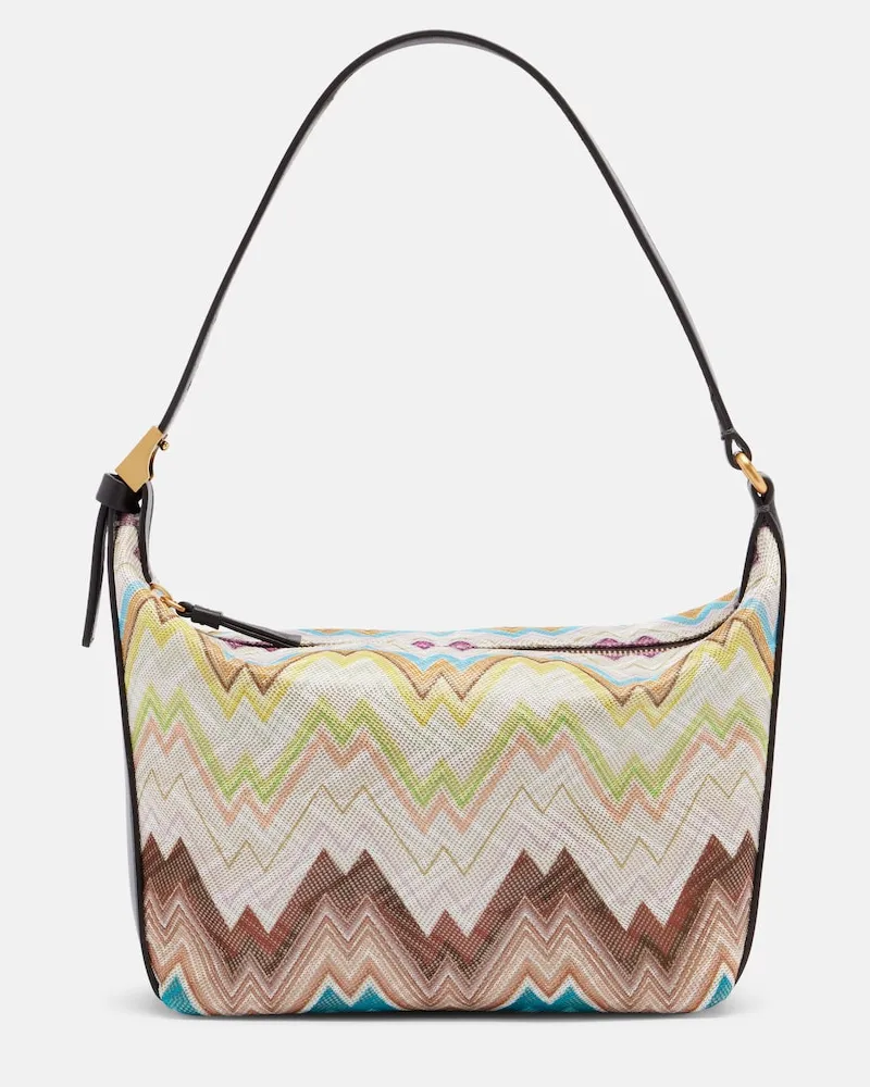 Missoni Borsa a spalla Soft a zig-zag con pelle Multicolore