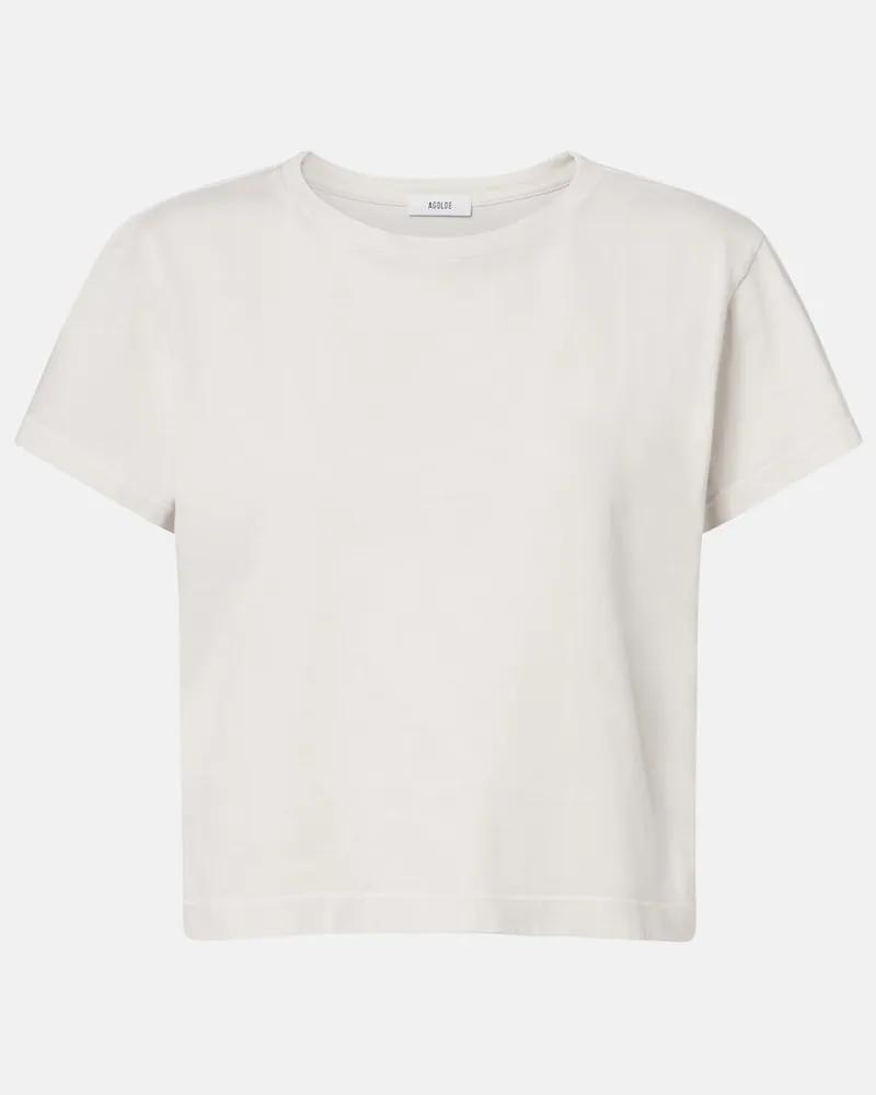 AGOLDE T-shirt Adine in jersey di cotone Bianco