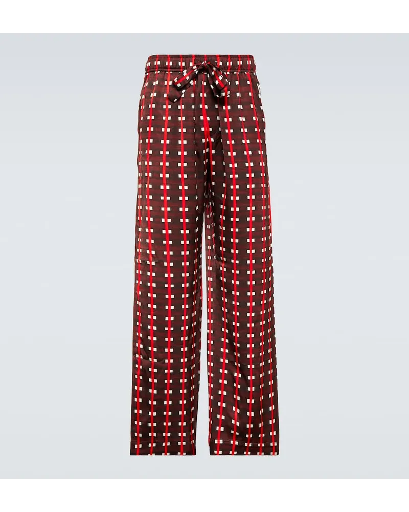 Wales Bonner x Lubaina Himid - Pantaloni a quadri Multicolore