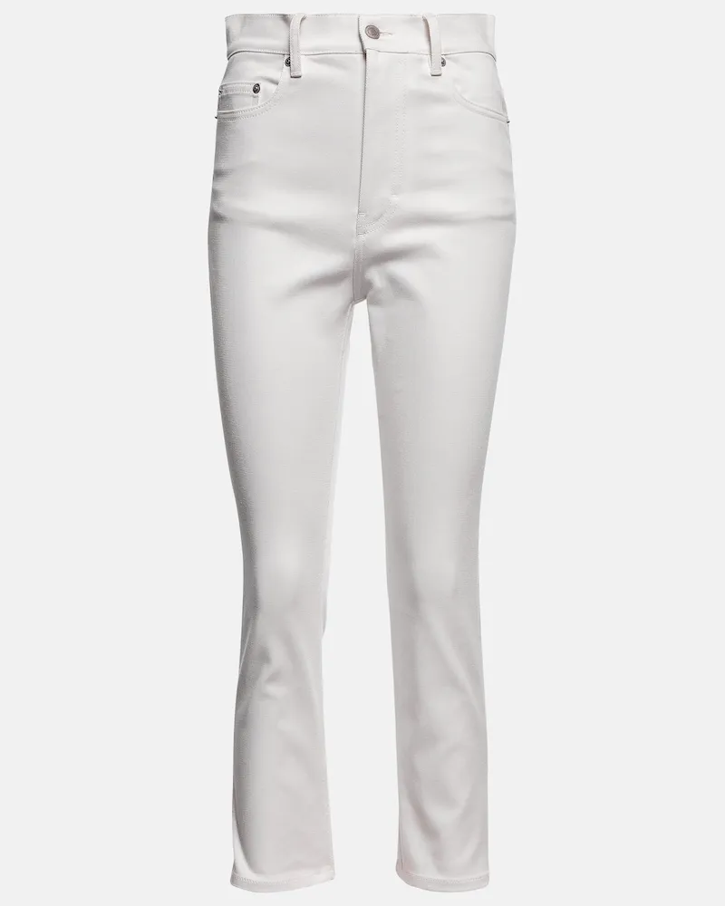 AMI Paris Jeans regular a vita alta Bianco