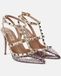 Valentino Garavani Pumps Rockstud con paillettes Multicolore