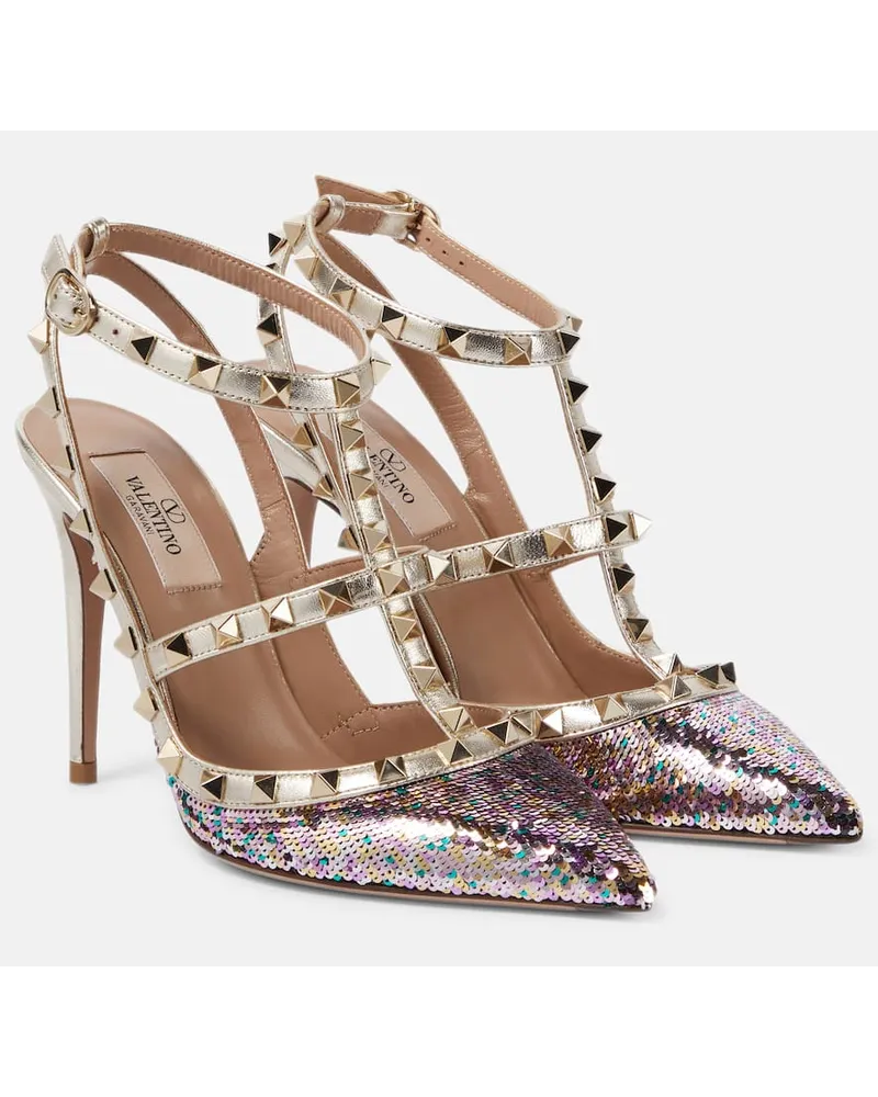 Valentino Garavani Pumps Rockstud con paillettes Multicolore