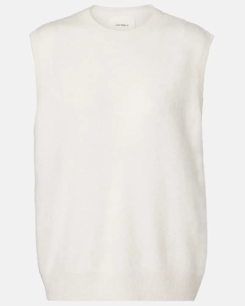 Lisa Yang Gilet Yasmin in cashmere Bianco