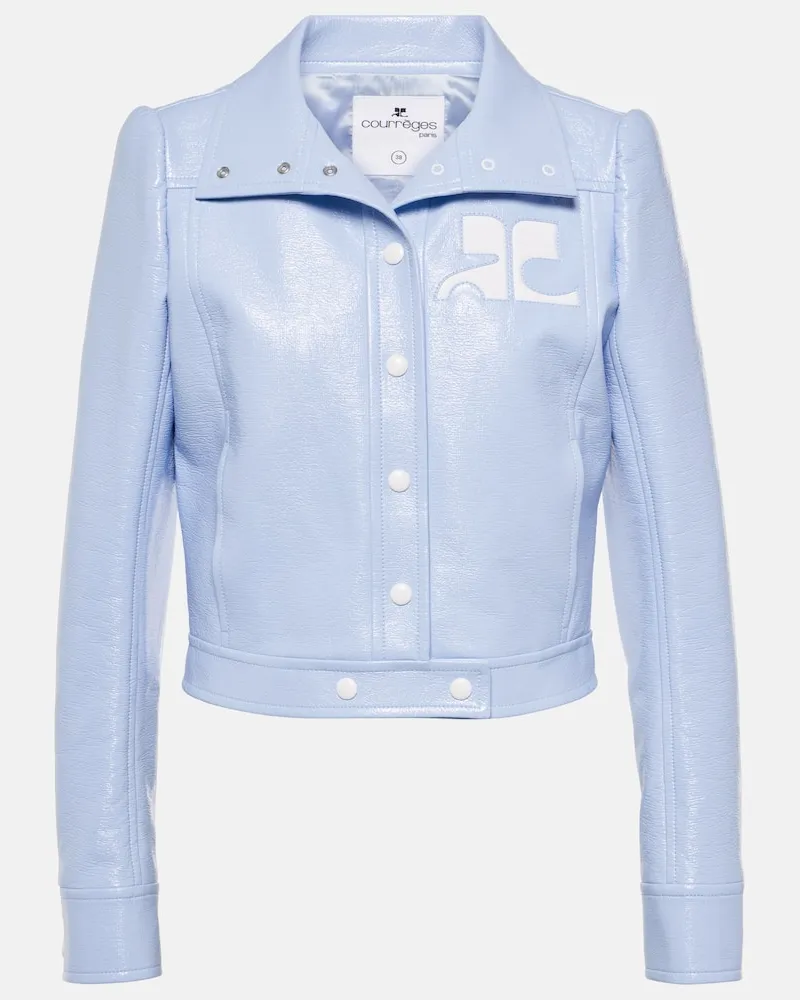 Courrèges CourrÃ¨ges Giacca cropped Reedition in vinile Blu