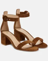 Gianvito Rossi Sandali Versilia 60 in suede Marrone