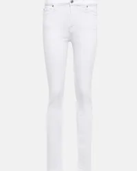 7 for all mankind Jeans slim HW Skinny a vita media Bianco