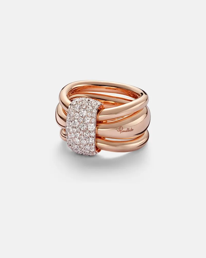 Pomellato Anello Pomellato Together in oro rosa 18kt con diamanti Oro