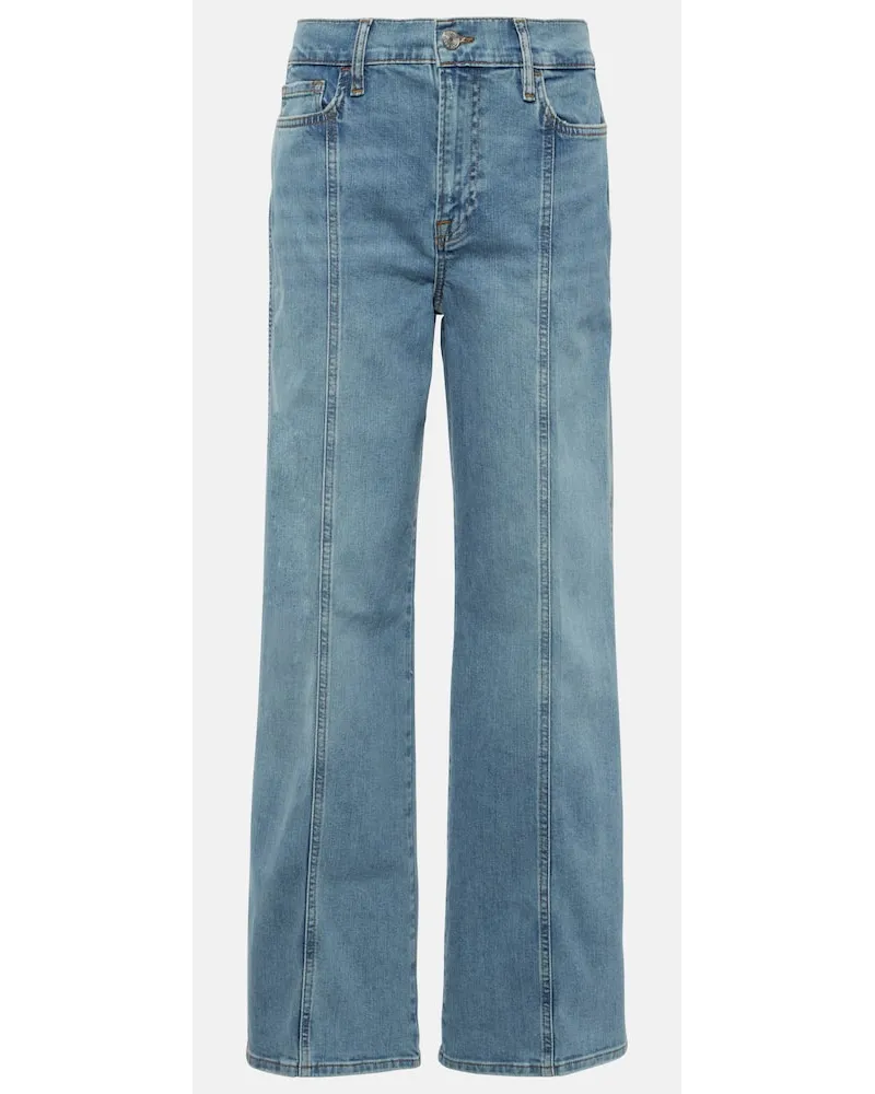 Frame Denim Jeans a gamba larga Le Slim Palazzo a vita alta Blu