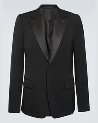 Lanvin Blazer da smoking monopetto in lana Nero