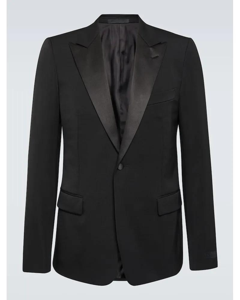 Lanvin Blazer da smoking monopetto in lana Nero