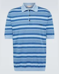 Marni Polo in cotone a righe Blu