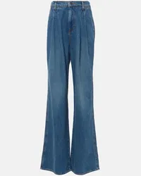 Veronica Beard Jeans Mia a gamba larga e vita media Blu