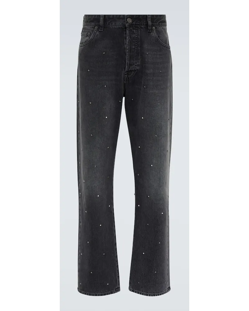 Valentino Garavani Jeans regular con borchie Nero