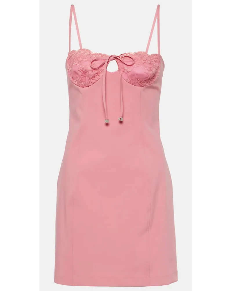 Blumarine Miniabito con pizzo Rosa