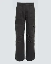 Acne Studios Pantaloni cargo in twill di misto cotone Grigio