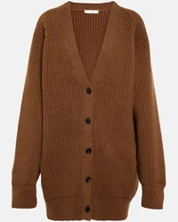 The Row Cardigan Novara in lana e cashmere Marrone