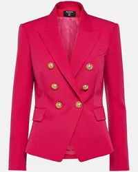 Balmain Blazer doppiopetto in lana vergine Rosa