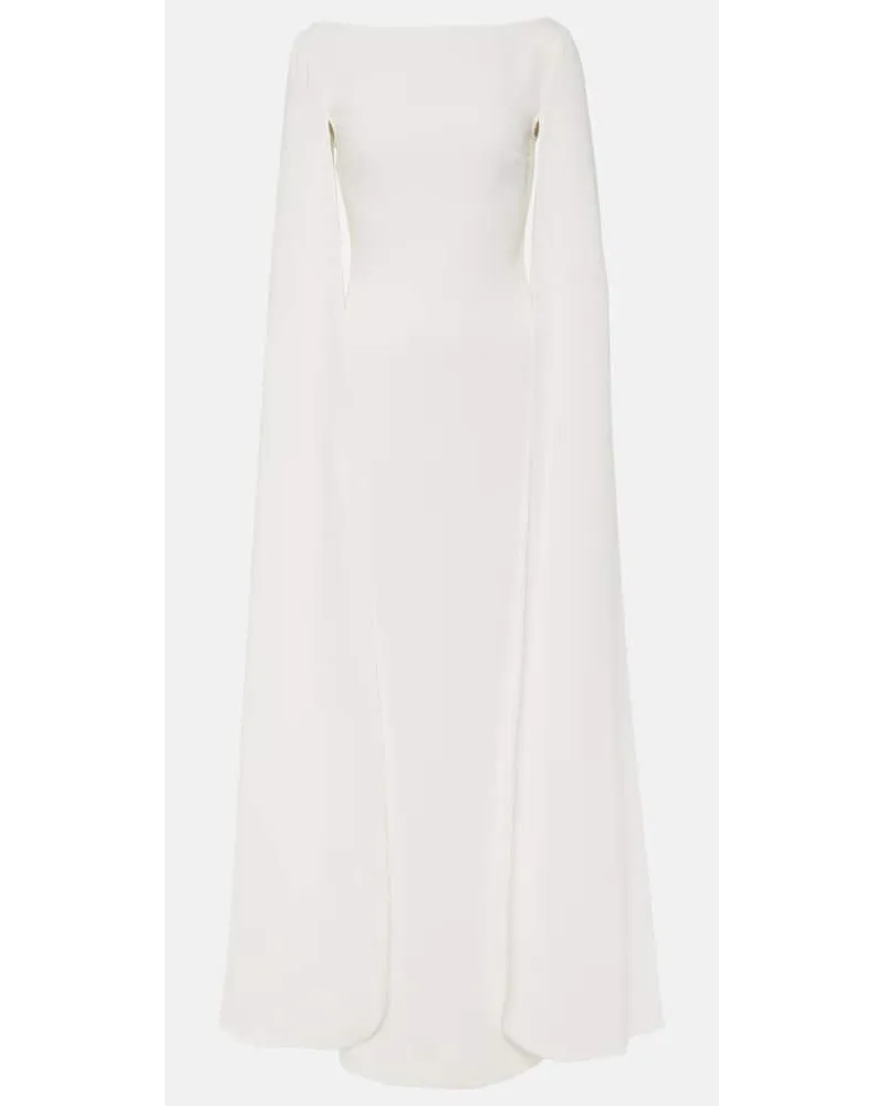 Solace London Bridal - Abito lungo Sadie in crÃªpe Bianco