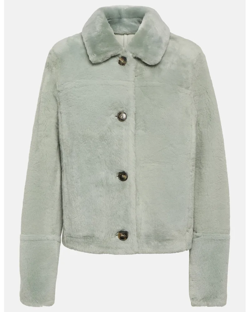 Yves Salomon Giacca in shearling Verde
