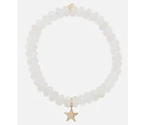 Bracciale Star in oro 14kt con pietra di luna e diamanti