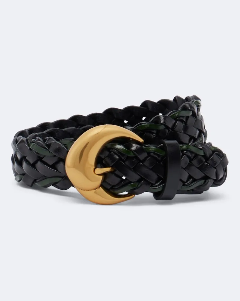 Etro Cintura in pelle intrecciata Nero