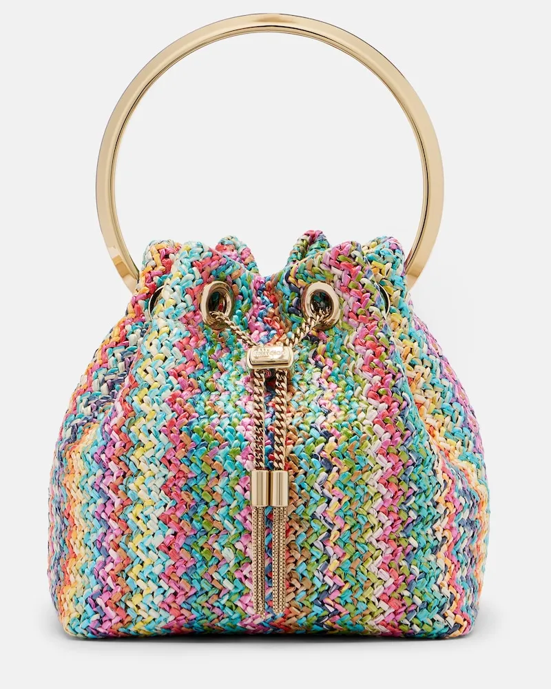 Jimmy Choo Borsa a secchiello Bon Bon Small Multicolore