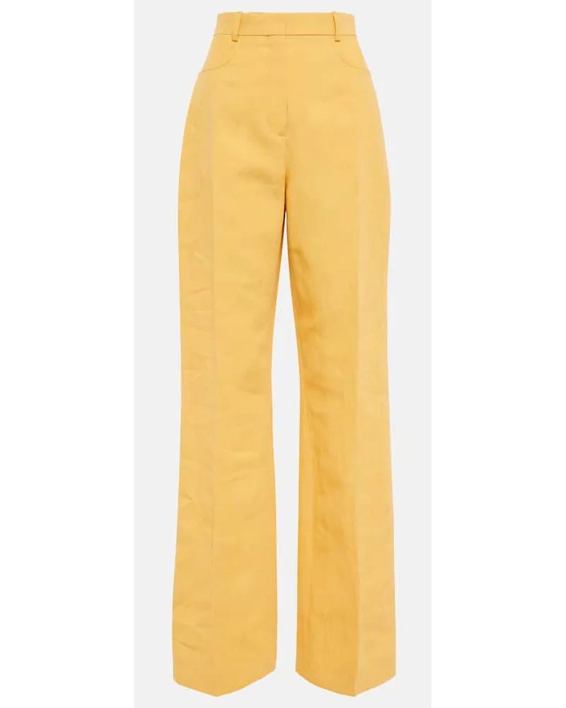 Jacquemus Pantaloni Le Pantalon Sauge Giallo