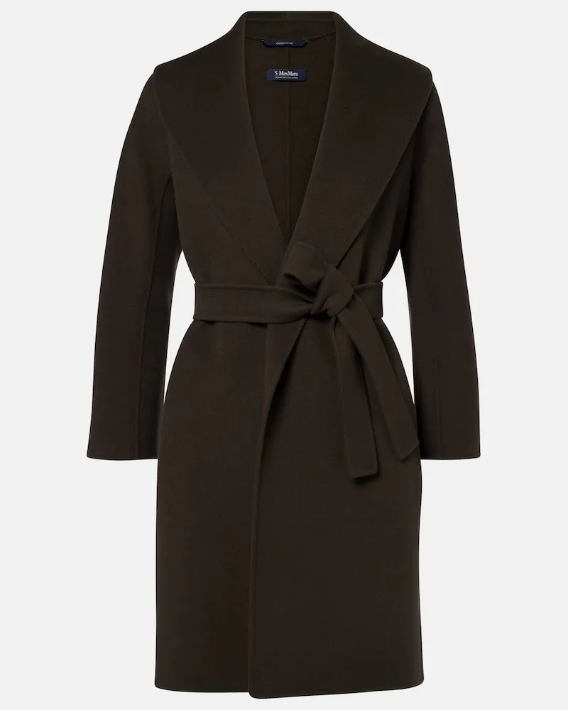 Max Mara Cappotto a portafoglio in lana vergine Verde
