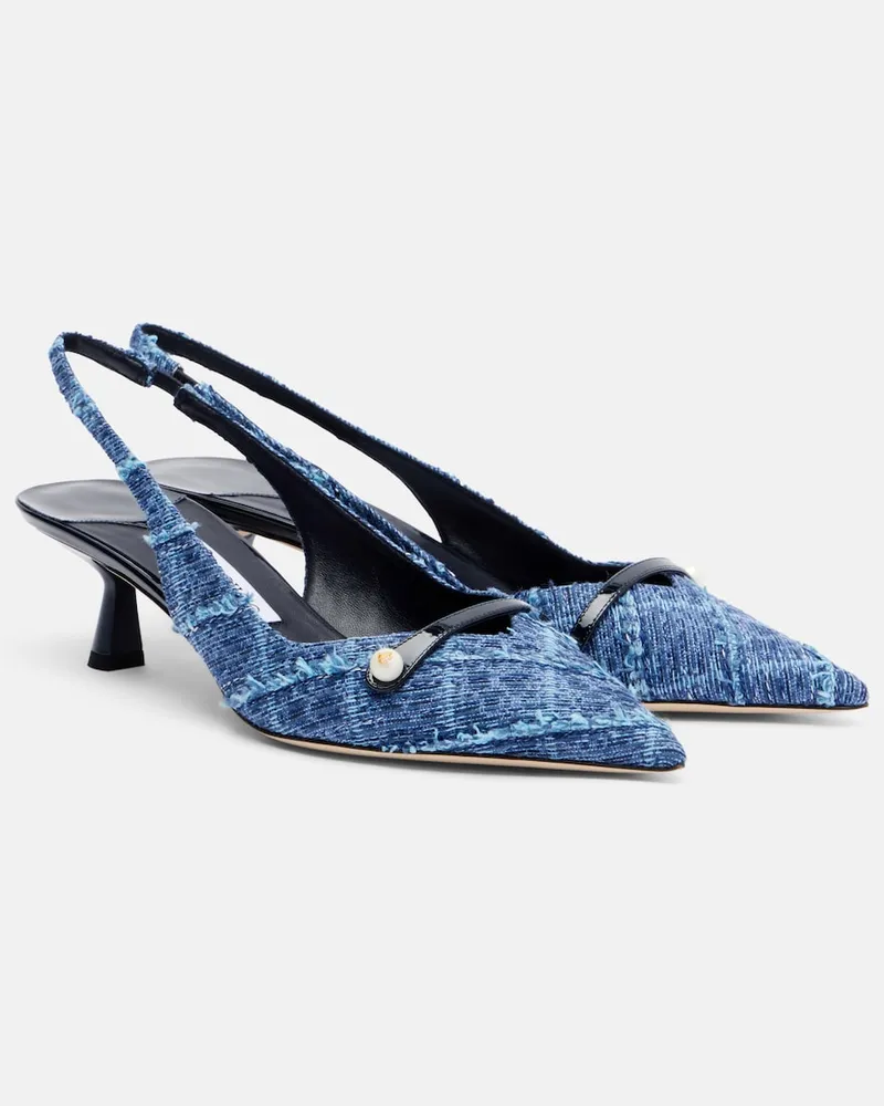 Jimmy Choo Pumps slingback Amita in denim Blu