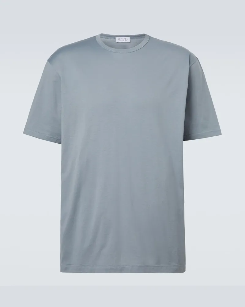 Sunspel T-shirt in cotone Blu