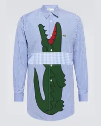 Comme des Garçons Comme des Garçons Shirt x Lacoste - Camicia in cotone a righe Blu