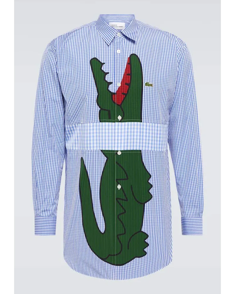 Comme des Garçons Comme des Garçons Shirt x Lacoste - Camicia in cotone a righe Blu