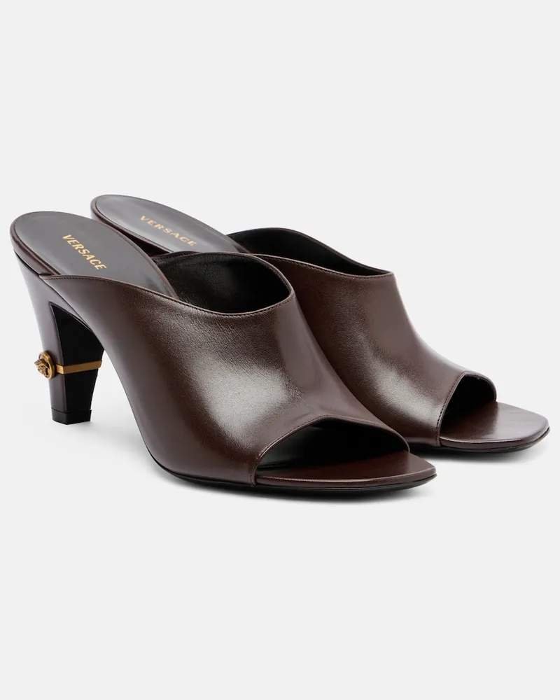 Versace Mules Giulietta in pelle Marrone